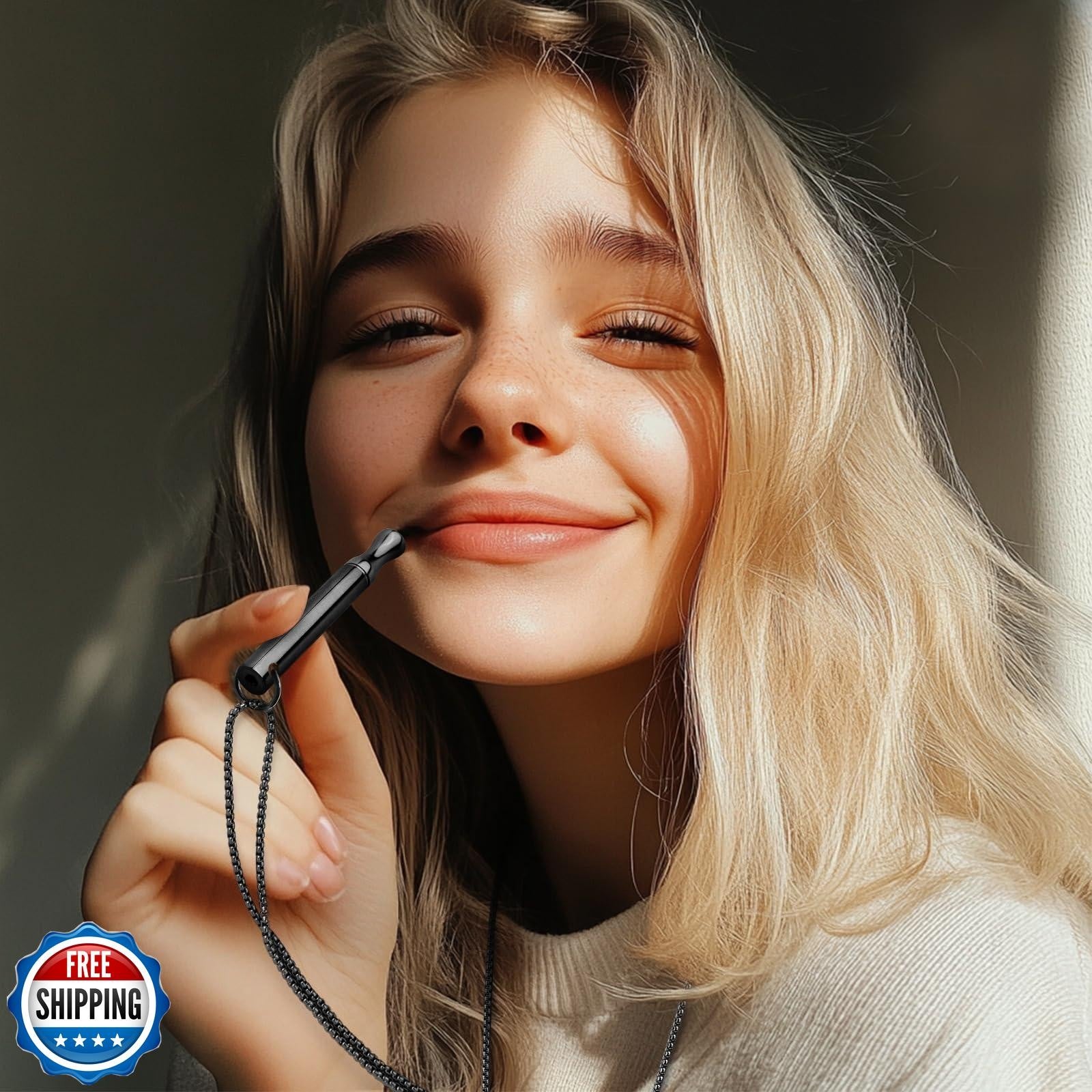 Breathing Necklace to Quit Smoking and Vaping with Refillable Mint Pods Stop