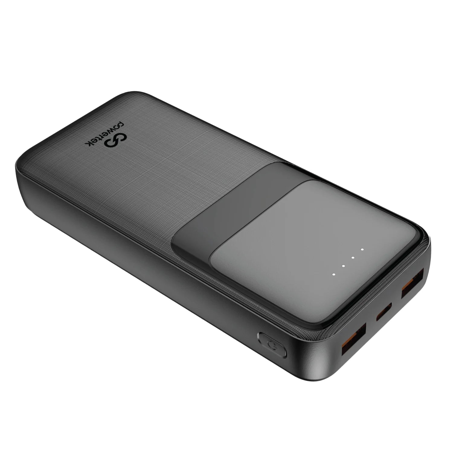 Cargador Portátil Powertek 20,000Mah PD Power Bank Con USB-C – Negro