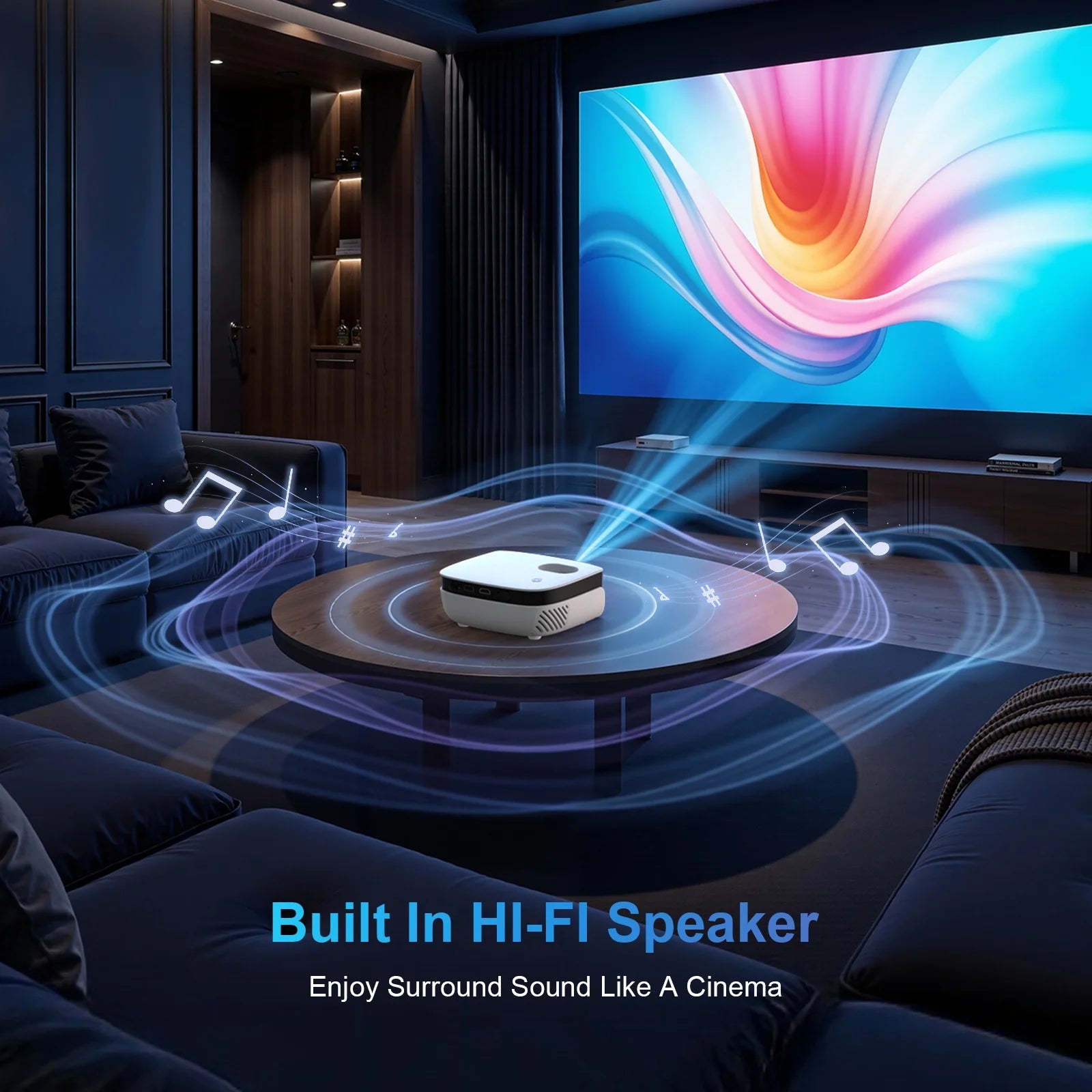 1080P Mini Projector with Bluetooth,Keystone Correction,Up to Support 240'' Screen